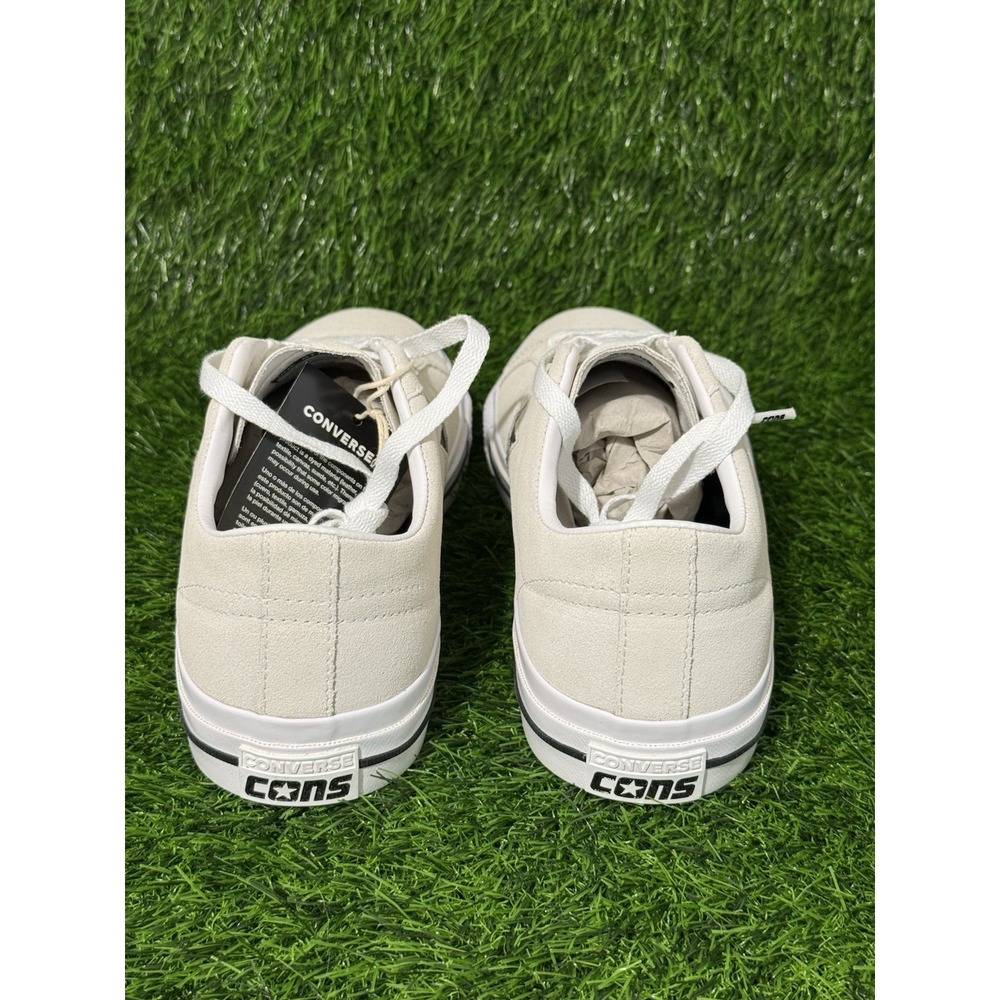 Converse One Star Pro OX Men's 10.5 Suede Egret/White/Black Low Top Sneakers New - Picture 4 of 9